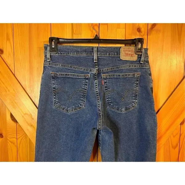 Levi's Relaxed Bootcut 550 Denim Blue Jeans Size 12S (4308) - Image 6