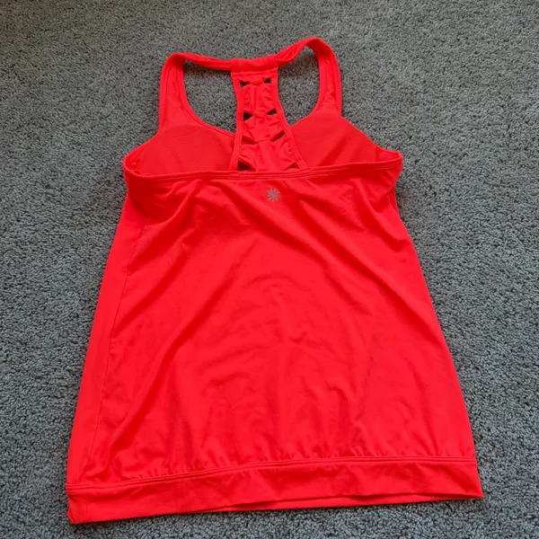 Athleta XO Tank Top Coral Sizzle Neon Orange Size Small - Image 7