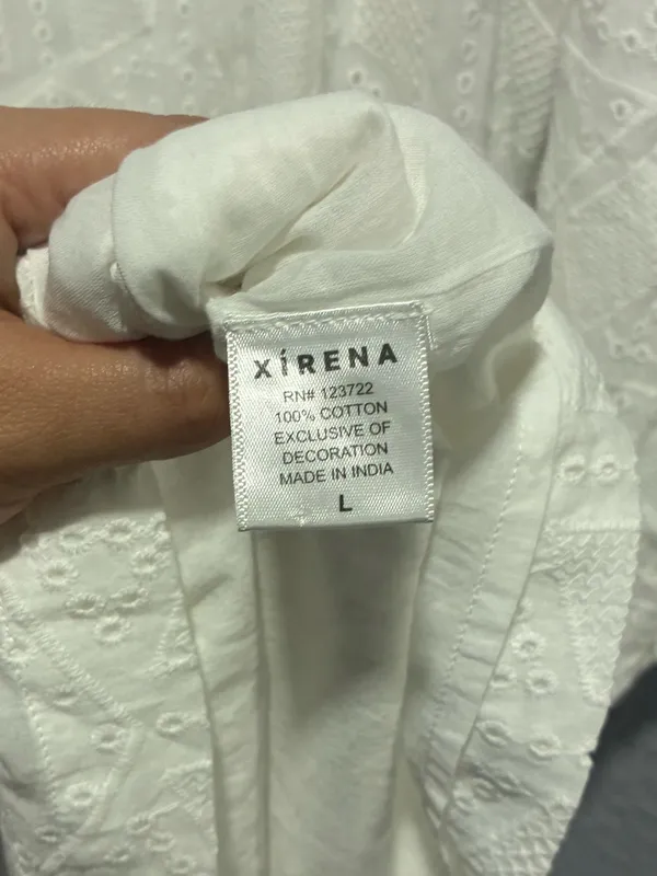 $295 Xirena Women's Chandler Embroidered Eyelet Mini Dress Size L - Image 6