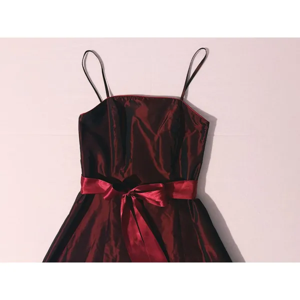 Vintage Satin Bow Tulle Mini Homecoming Dress Size 4 Red Pinup Y2K Whimsigoth - Image 7