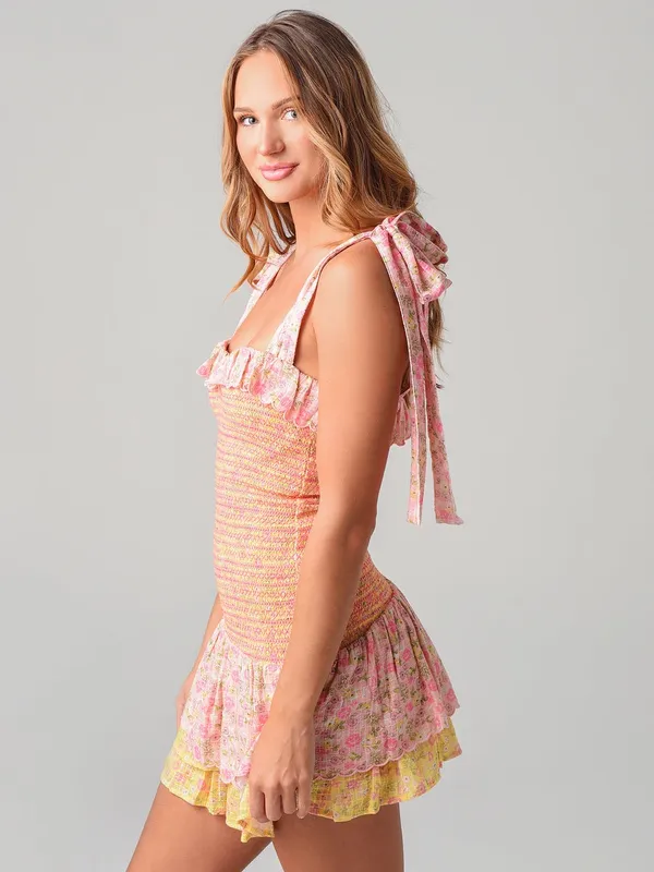 Loveshack Fancy Aya Dress Medium - Image 2