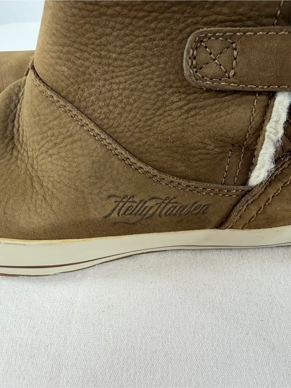 Helly Hansen‎ Waterpoof Leather Shearling Winter Pull On Boots in Brown Size 5.5 - Image 6