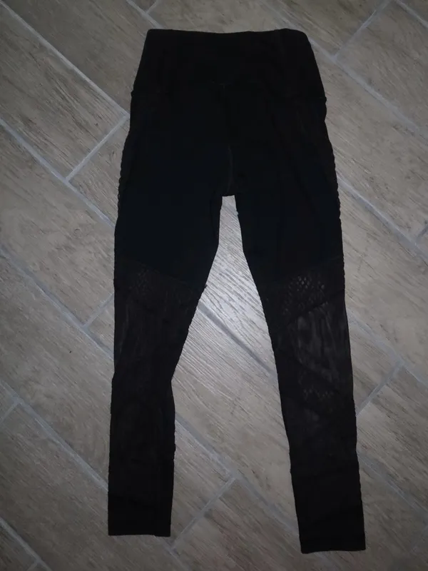Victoria's Secret Black High-Waist Mesh Leggings - Image 5