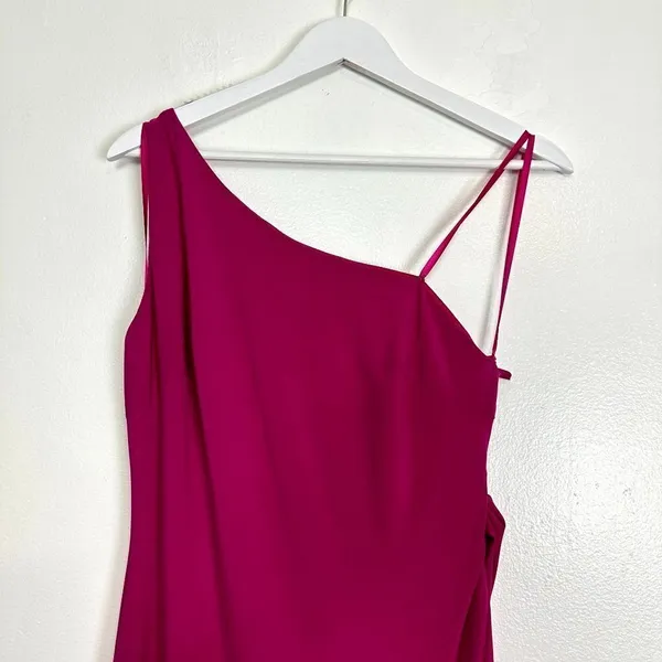 MAC DUGGAL One-Shoulder Jersey Body-Con Gown in Candy Pink Size US 4 - Image 6