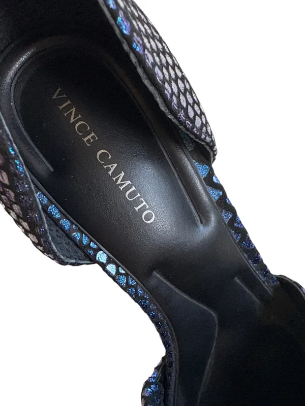 Like New Vince Camuto Leather Iridescent Embossed D’Orsay Heels Size 7.5 - Image 3