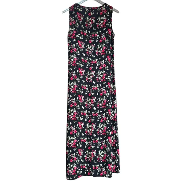 Vintage‎ 90's Floral Maxi Sleeveless Dress Sz 6 - Image 5
