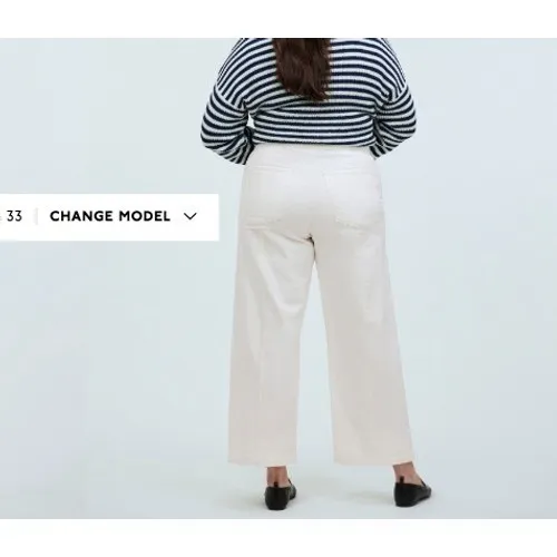 NWT Madewell The Emmett Wide-Leg Crop Jean: Welt Pocket Edition NO602 Tile White - Image 2