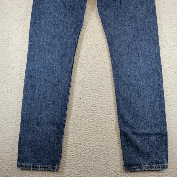 Levis Premium 501 Original Straight Leg Jeans Med Wash W25 L32 Rigid 100% Cotton - Image 10