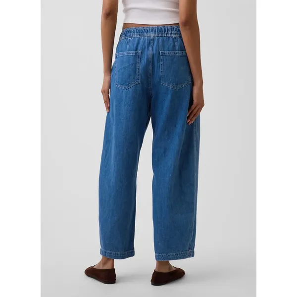 GAP High Rise Easy Barrel Jeans in Medium Indigo Size XL - Image 2