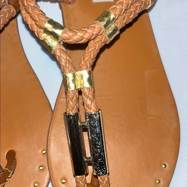 Steve Madden Brown Metallic Sandals - Image 6