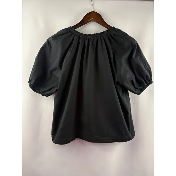 Women’s Old Navy Medium Black Short Sleeve Blouse - Image 3
