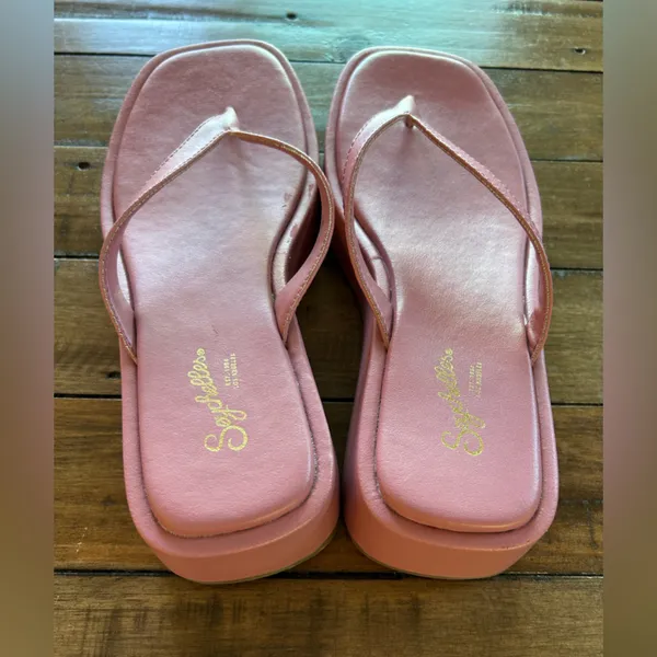 Seychelles Sunflower Pink Platform Summer Thong Sandals 6 - Image 10