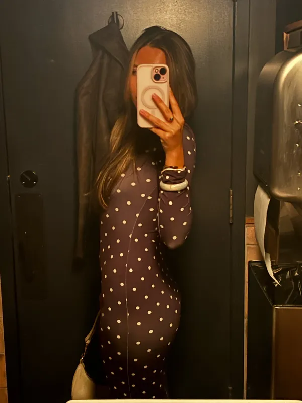 asos polka dot long sleeve maxi dress - Image 2