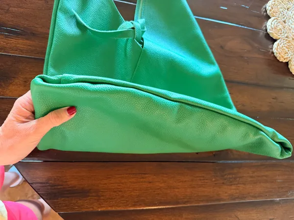 Marlon Italy Green Genuine Leather Oversized Hobo Tote Bag Slouchy Shoulder Bag - Image 2