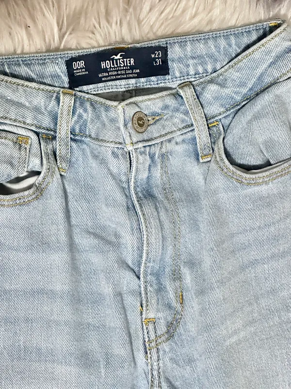 w23 light wash ultra high rise dad jean 00R - Image 5