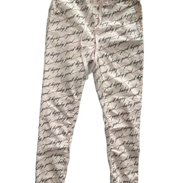 Capri Jean Pink Baby Girl Joggers - Image 2
