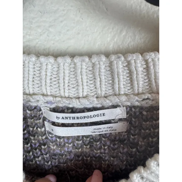 Anthropologie Fabiana Fair Isle Alpaca Wool Knit‎ Sweater Women S Boho Cottage - Image 5
