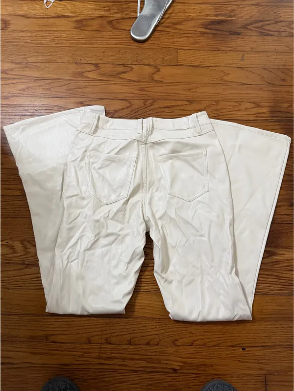 Leather cream pants  - Image 2
