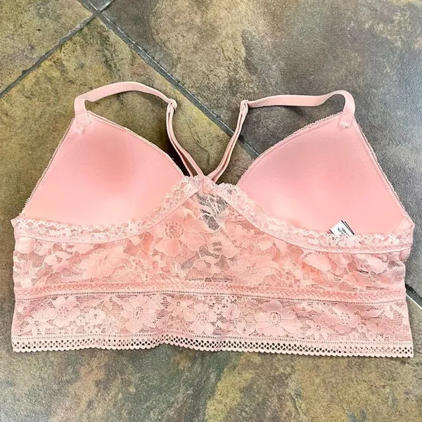Victoria’s Secret Pink Lace Pull-on Razorback Bra Light Padding Medium - Image 5