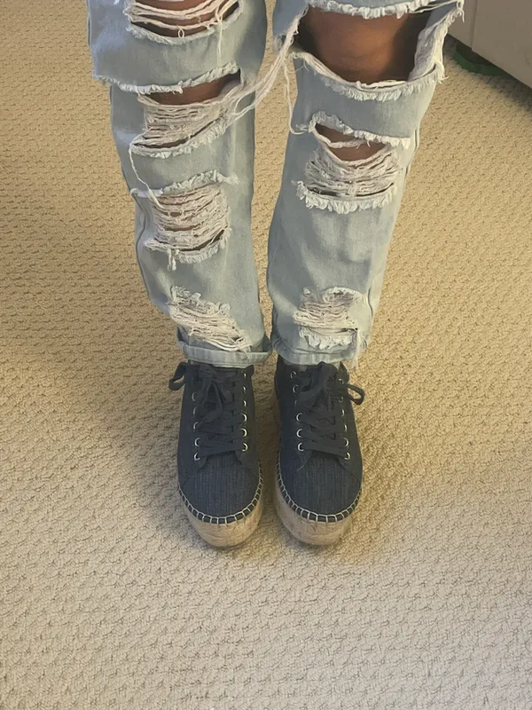 Steve Madden Attitude Denim Platform Espadrille Sneaker - Image 7