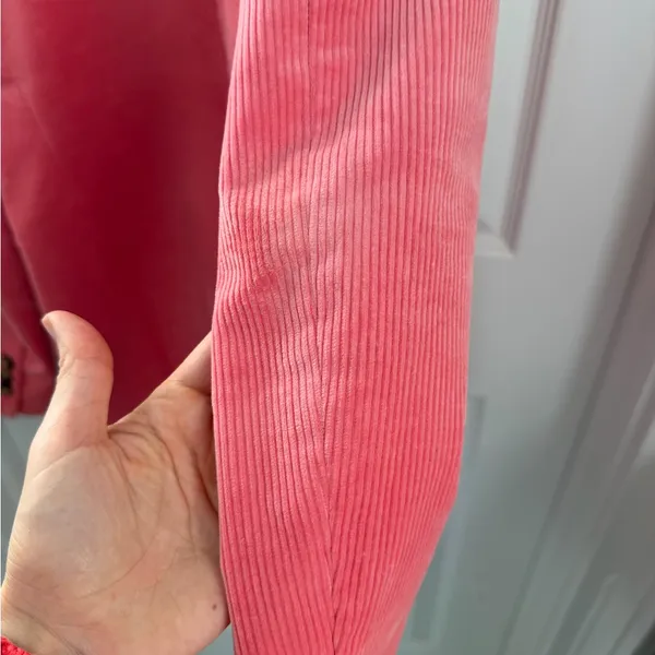 J. Crew Pink Corduroy Blazer with Yellow Collar Accent - Image 8