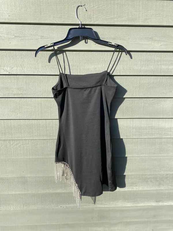 Boutique Black Sequin Going Out Bodycon Dress - Image 5