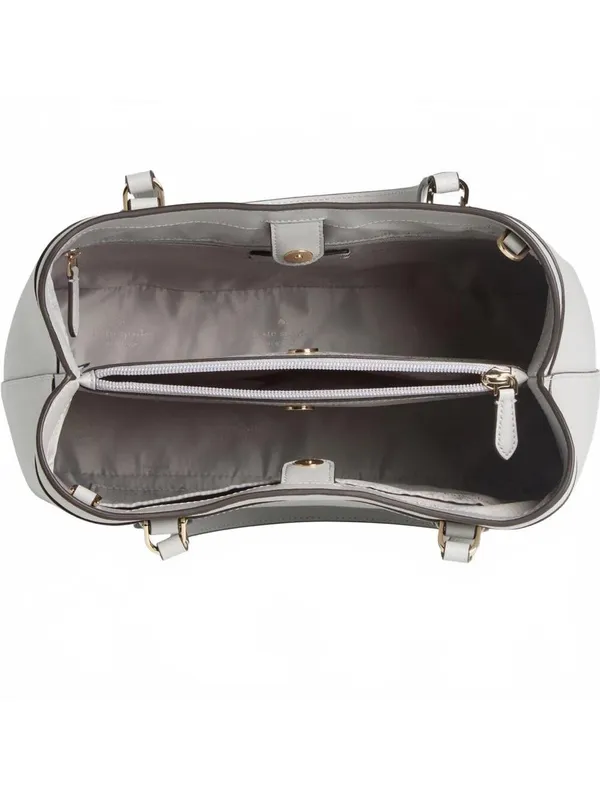 Kate Spade Sienna Medium Satchel Crossbody Bag PLATINUM GREY - Image 6