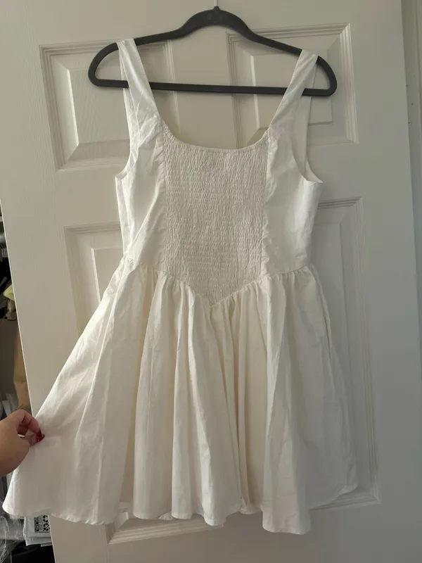 Princess Polly Straplie Mini Dress White - Image 6