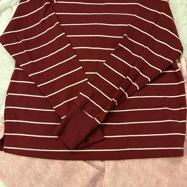 Stars Above Super Soft inner fleece long sleeve! Wine & Pink color - Image 2