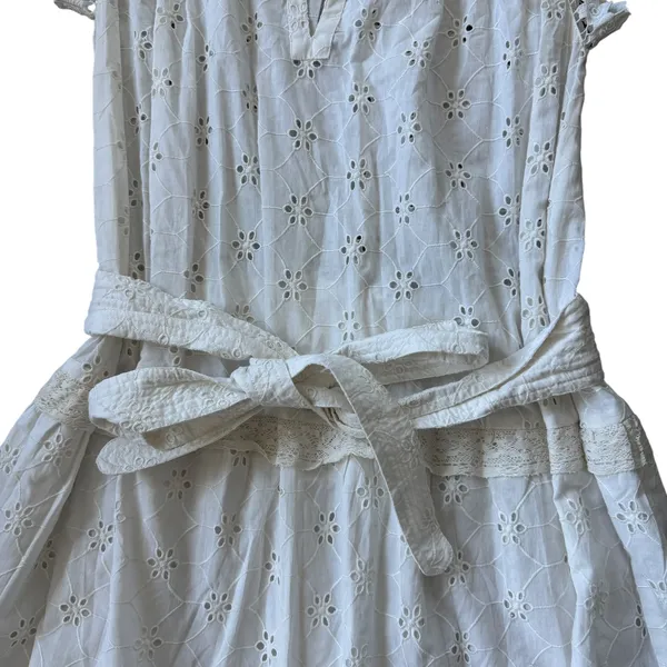 BELL Eyelet Lace Midi Dress White - Image 5