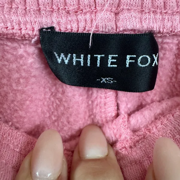 White Fox Boutique Pink Track Pants Relaxed Fit - Image 3