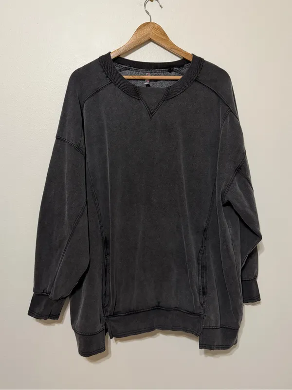 Free People Movement Intercept Tunic Sweater Size Medium Gray Wash - Image 2