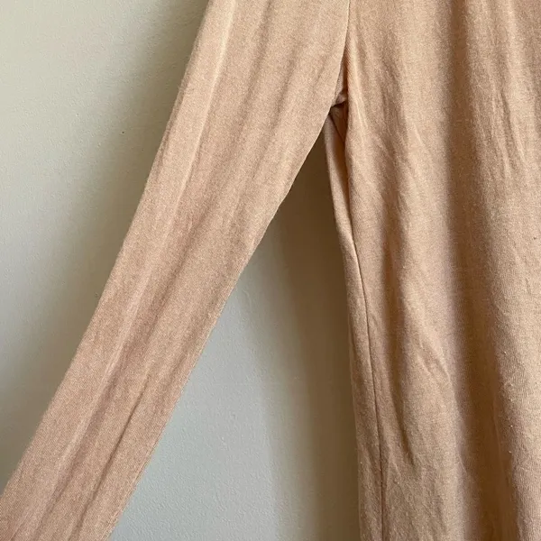 Victoria’s Secret Tan Long Sleeve Top Satin Modal Blend Sz M‎ Y2K Luxe - Image 7
