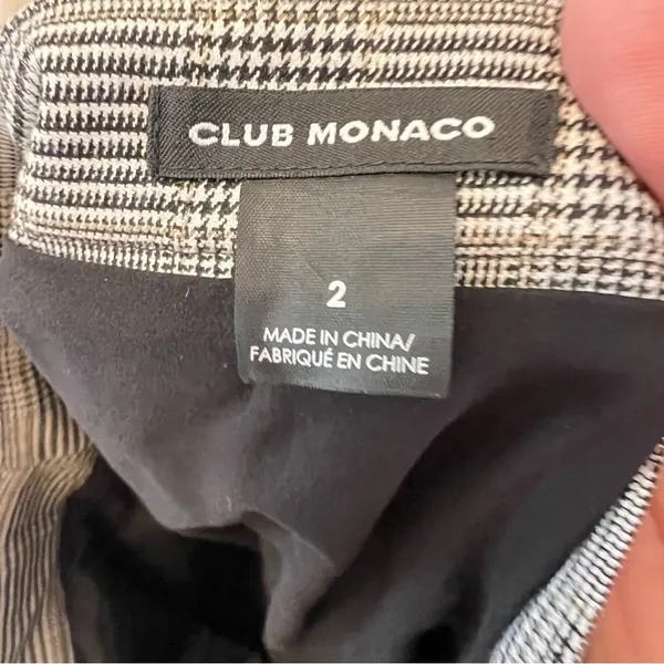 Club monoco ruffle tiered black plaid mini skirt size‎ 2 - Image 6