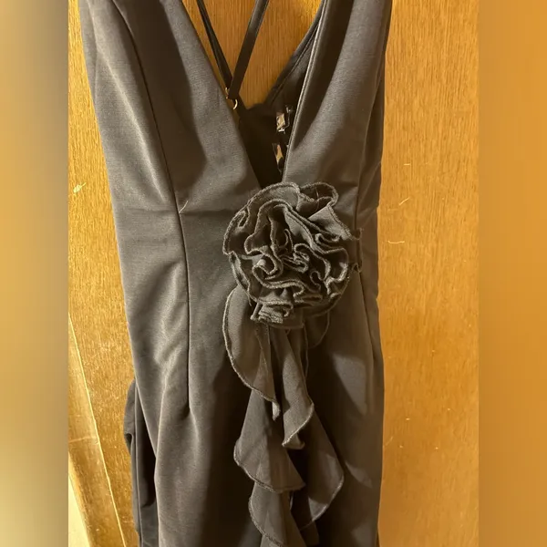 NWT Babyboo Constantina Ruffle Corsage Halter Black Maxi Dress - Image 7