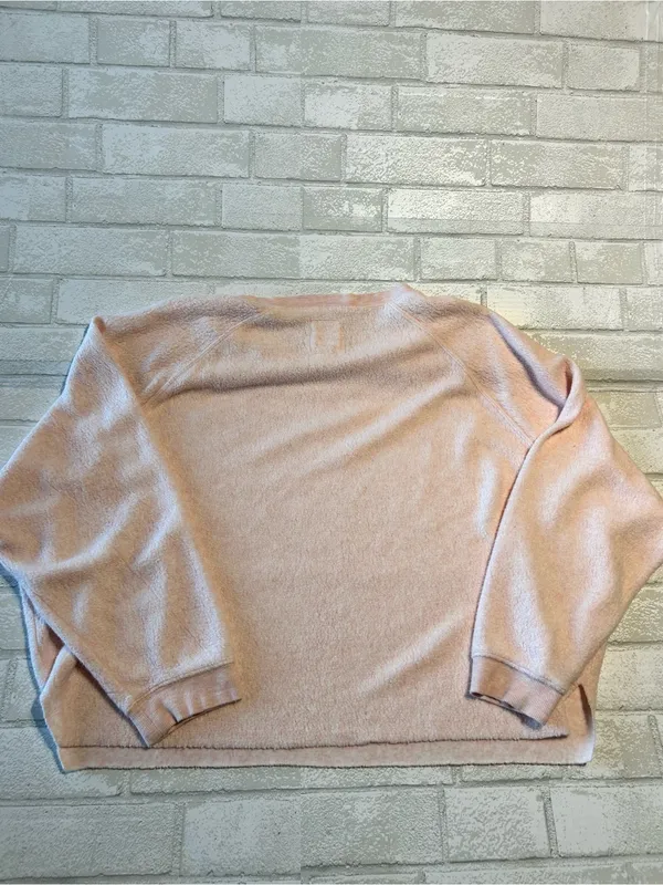BILLABONG Woman’s Light Pink Reverse Crewneck Sweatshirt - Image 2