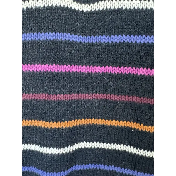 Allison Joy Evereve Multi Striped V-Neck Sweater Womens Colorful Knit Pullover - Image 8