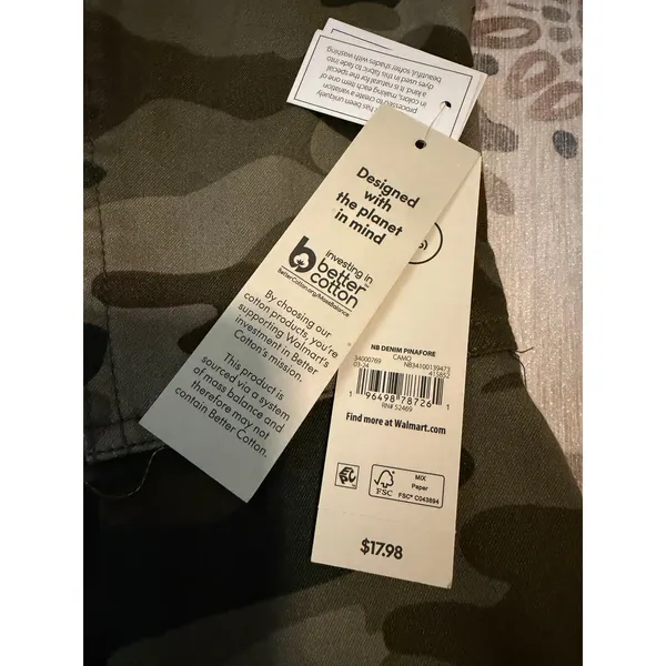 No Boundaries Camo Cotton Dress Square Neck Camouflage Mini Slit Y2K Small - Image 4