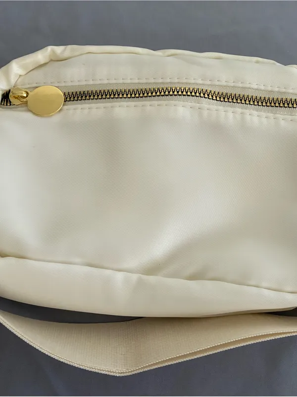 Cream 'TEACH' Patch Crossbody Bag - Image 3