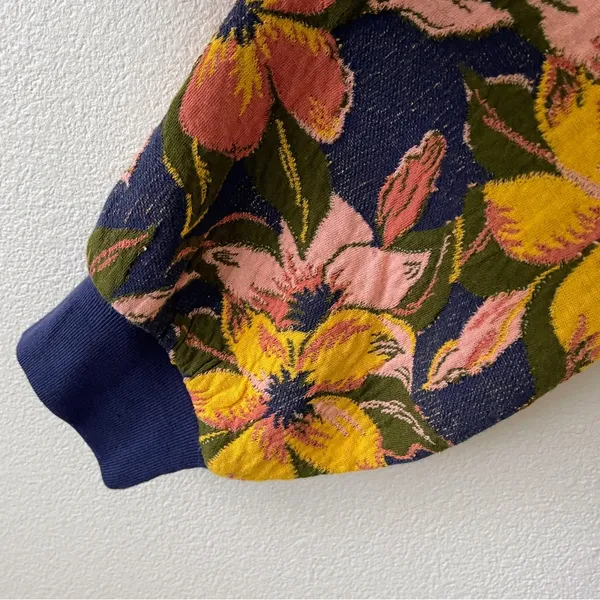 Miles By Madewell Island Magnolias Jacquard Sweatshirt M - Image 11