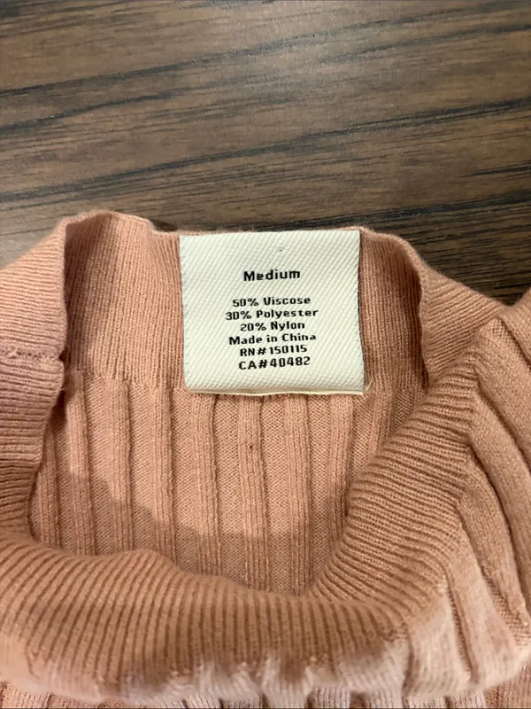 Varley Maeve Rib Knit Midi Dress in Warm Taupe Sz M - Image 6