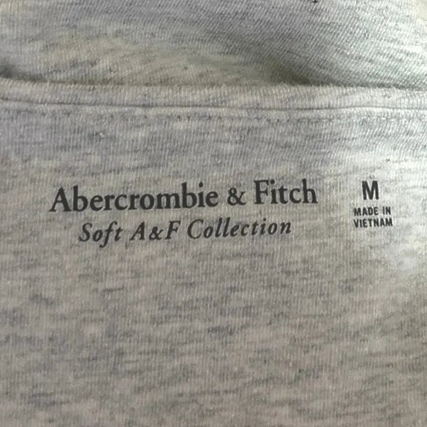 Abercrombie & Fitch Soft A&F Heather Gray Long Sleeve Pullover Sweater Top Sz M - Image 3