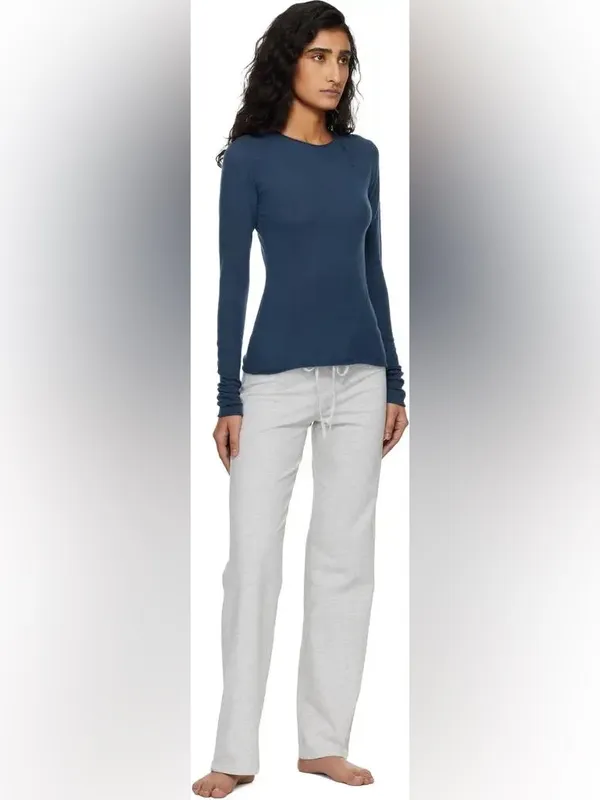 Skims (G13) featherweight Cashemere long Sleeve | Color Indigo | Size XL - Image 3