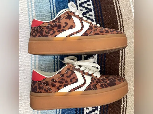 Madden Girl Madden NYC Women’s Leopard Print Platform Sneakers - Image 4