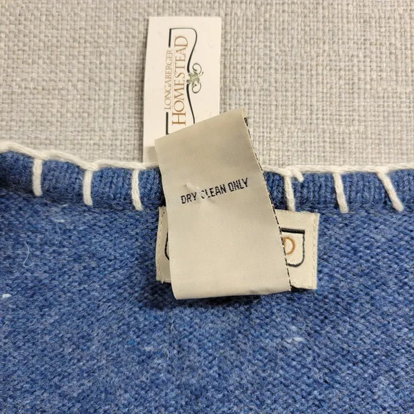 Vintage Longaberger Women's Vest 1X Blue Denim Embroidered Stitched Holiday NEW‎ - Image 15