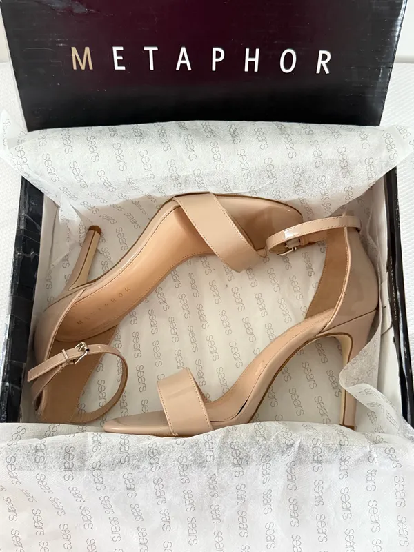 Metaphor Nude Patent Ankle Strap 4 inch Heels - Image 9