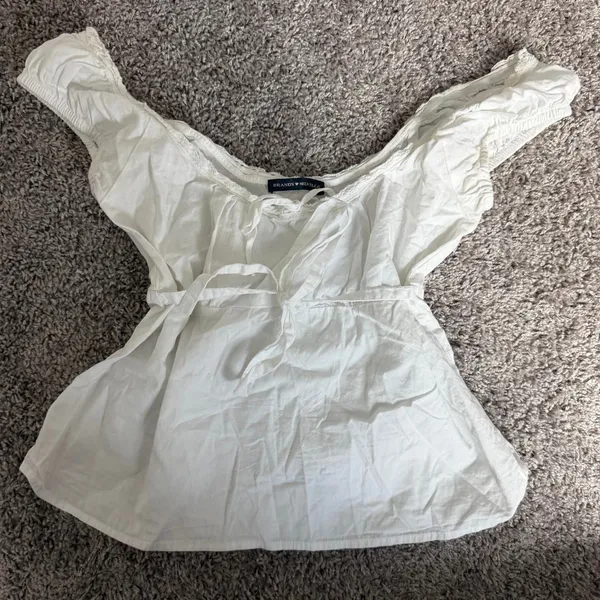 Brandy Melville white off-the-shoulder blouse - Image 2