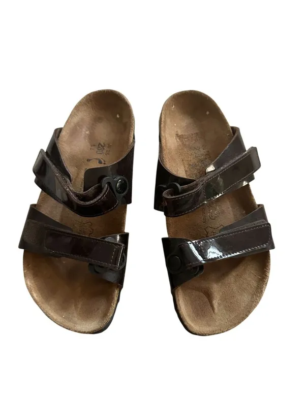 BIRKIS Brown Patent Leather Adjustable Sandals Size Women’s 5 - Image 3