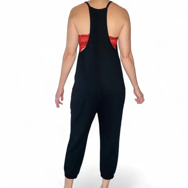 Wild Fable Black Casual Athletic Cropped Sleeveless Jumpsuit - Image 6