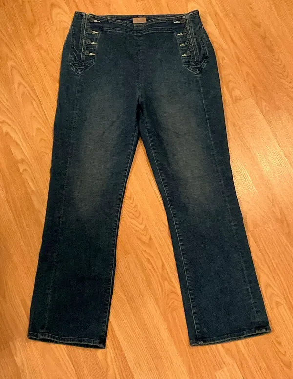 Mother Sailor Tripper High Rise Bootcut Cropped Flare Jeans 30 - Image 3